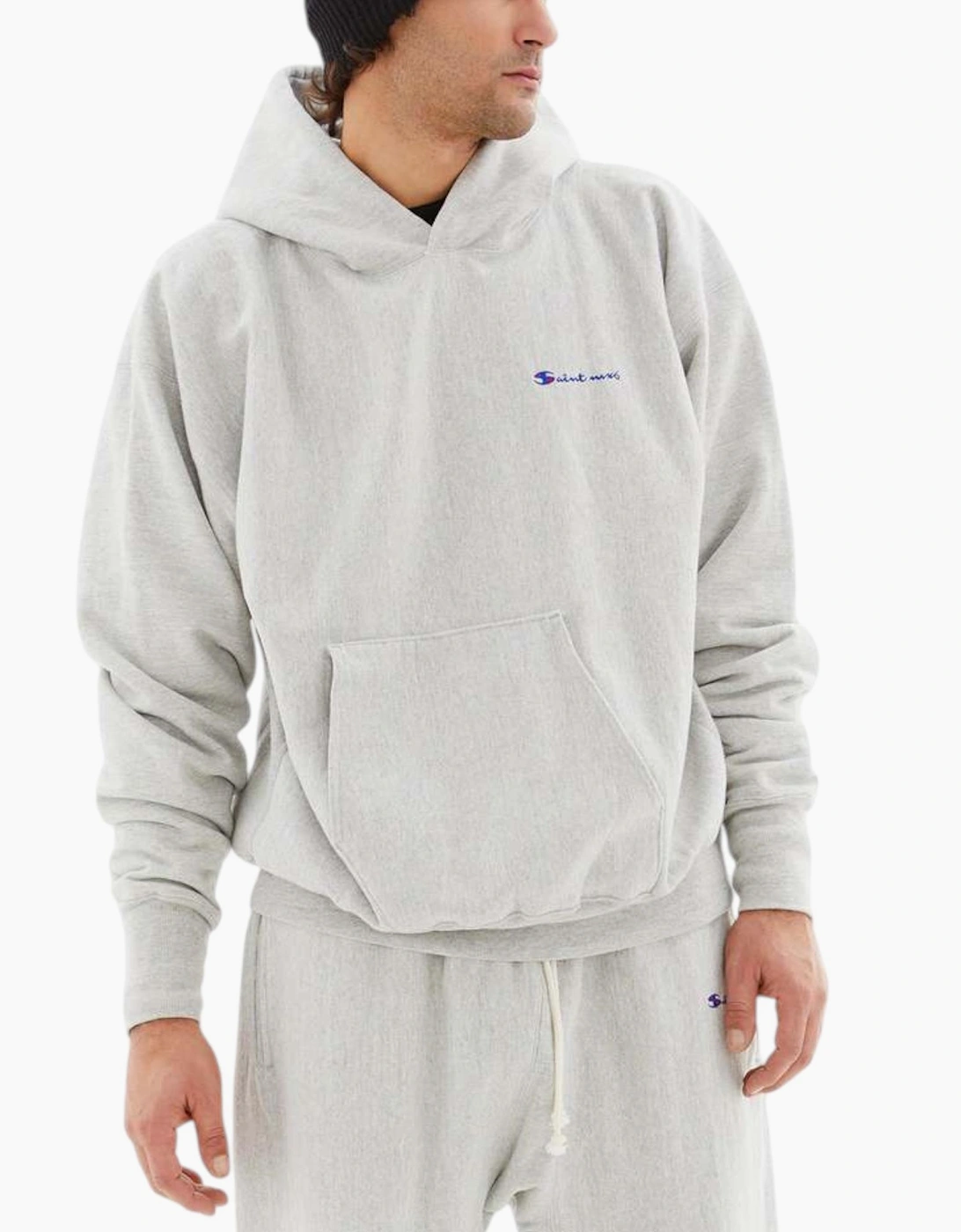 Saint Michael Logo Hoodie Mens Pullover Cotton Embroidered Winter