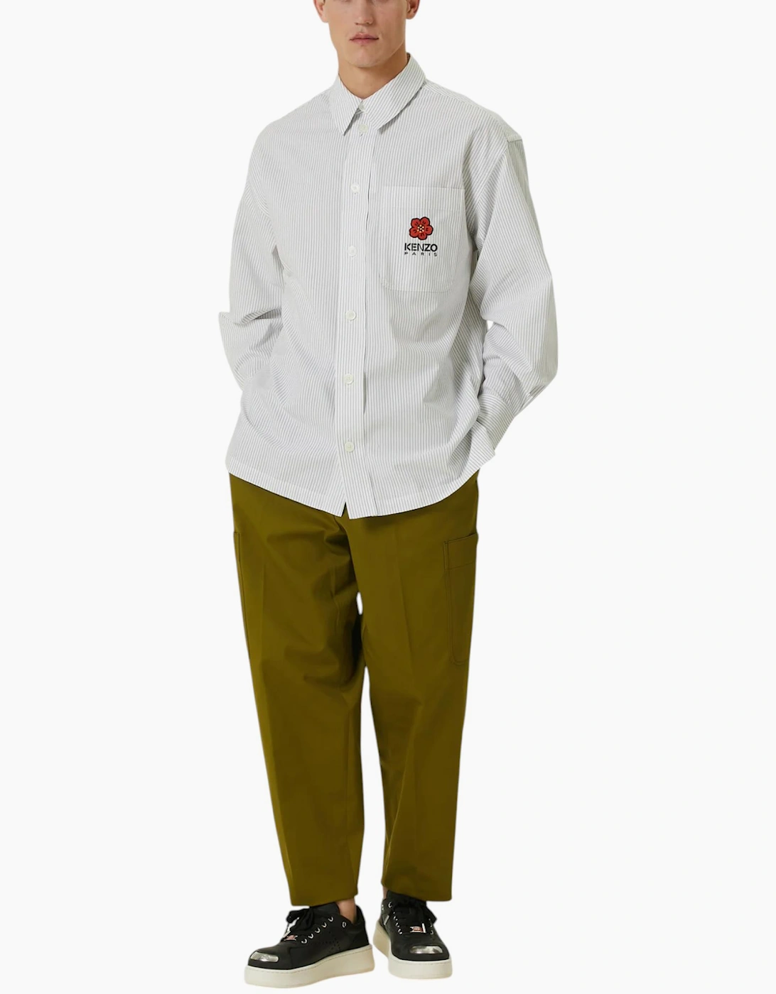 Kenzo Cargo Pant Mens Jogging Bottoms Straight Fit Green