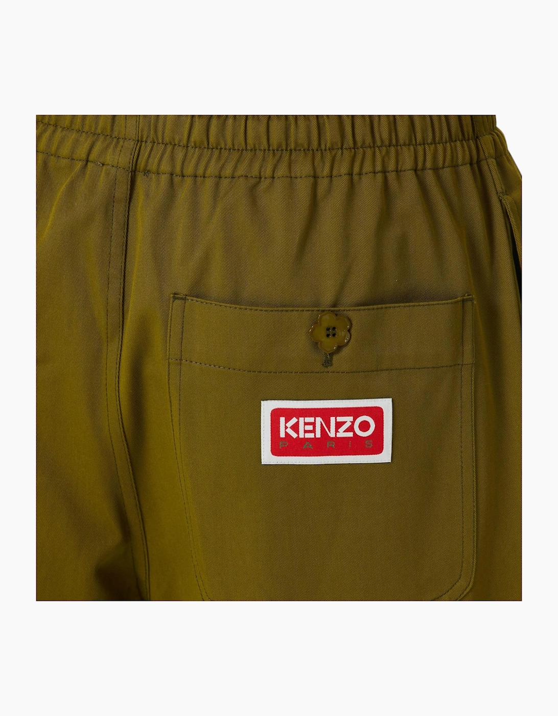Kenzo Cargo Pant Mens Jogging Bottoms Straight Fit Green
