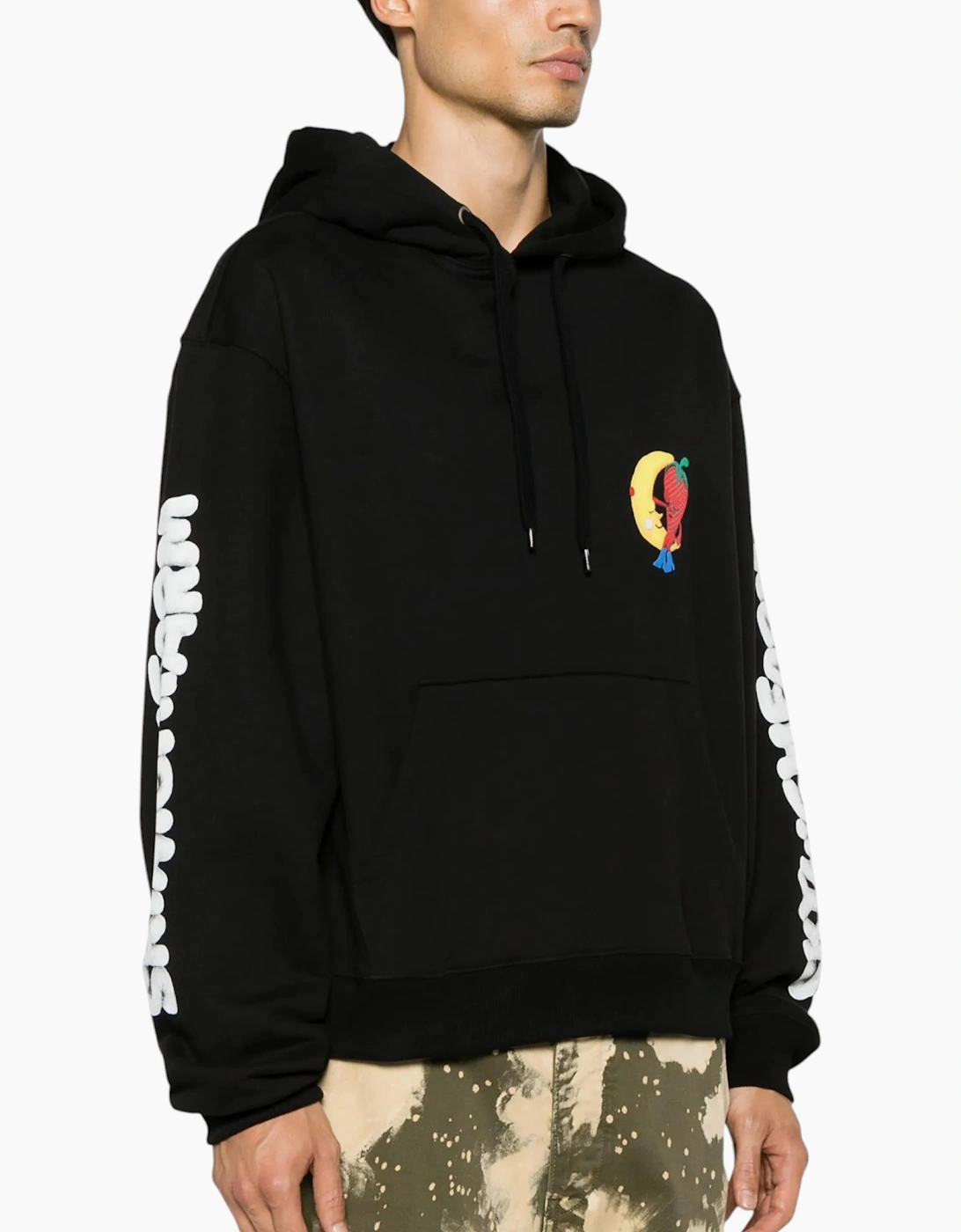 Sky High Farm Mens Hoodie Perennial Shana Logo Graphic Print Pullover Hoodie