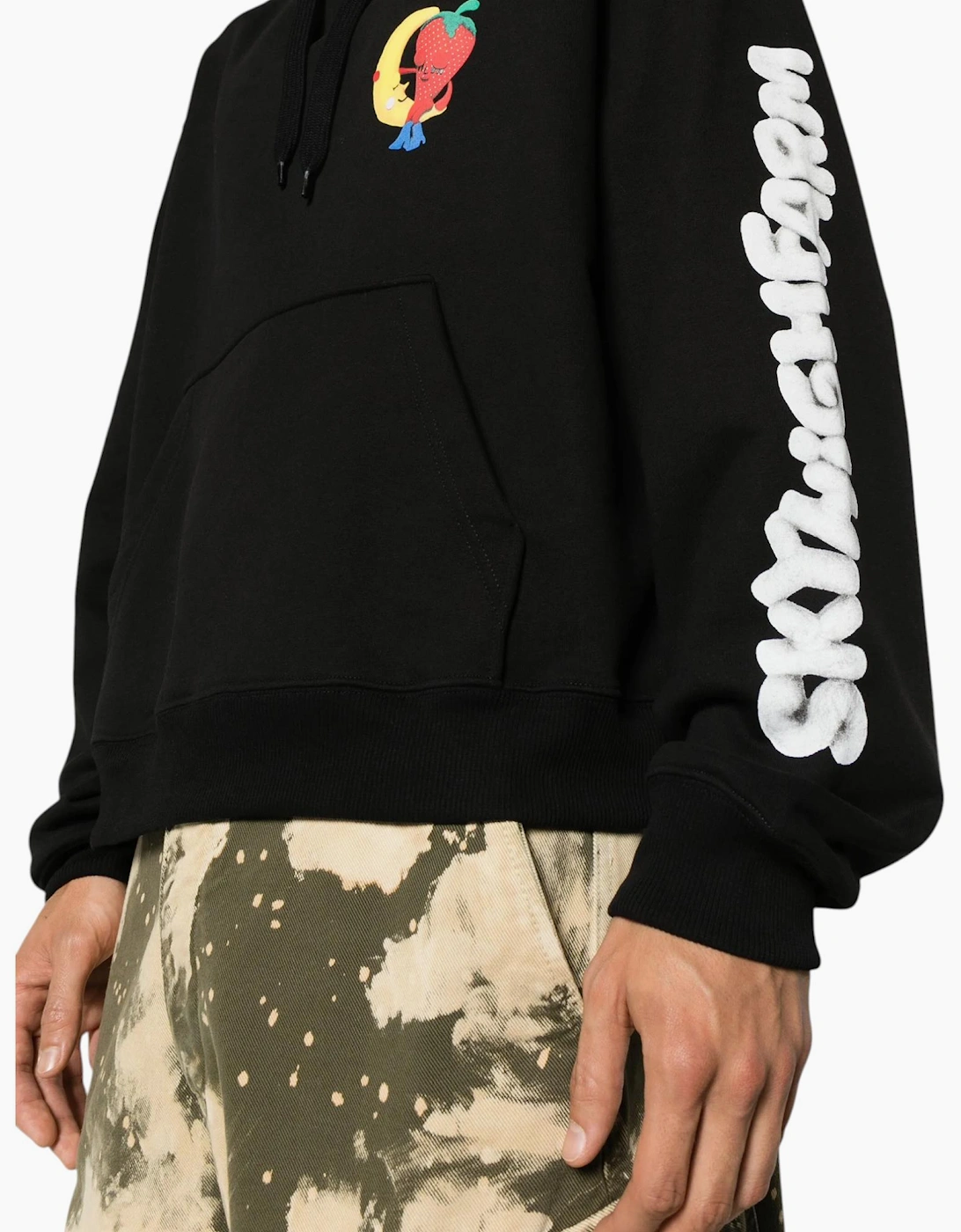 Sky High Farm Mens Hoodie Perennial Shana Logo Graphic Print Pullover Hoodie