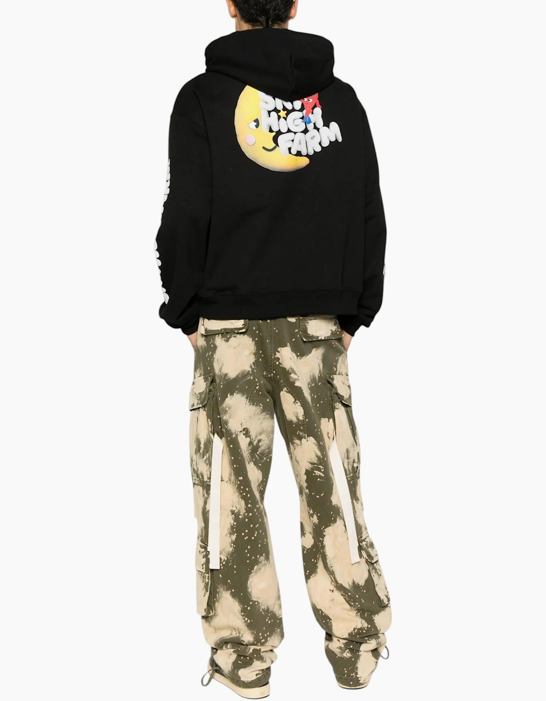 Sky High Farm Mens Hoodie Perennial Shana Logo Graphic Print Pullover Hoodie