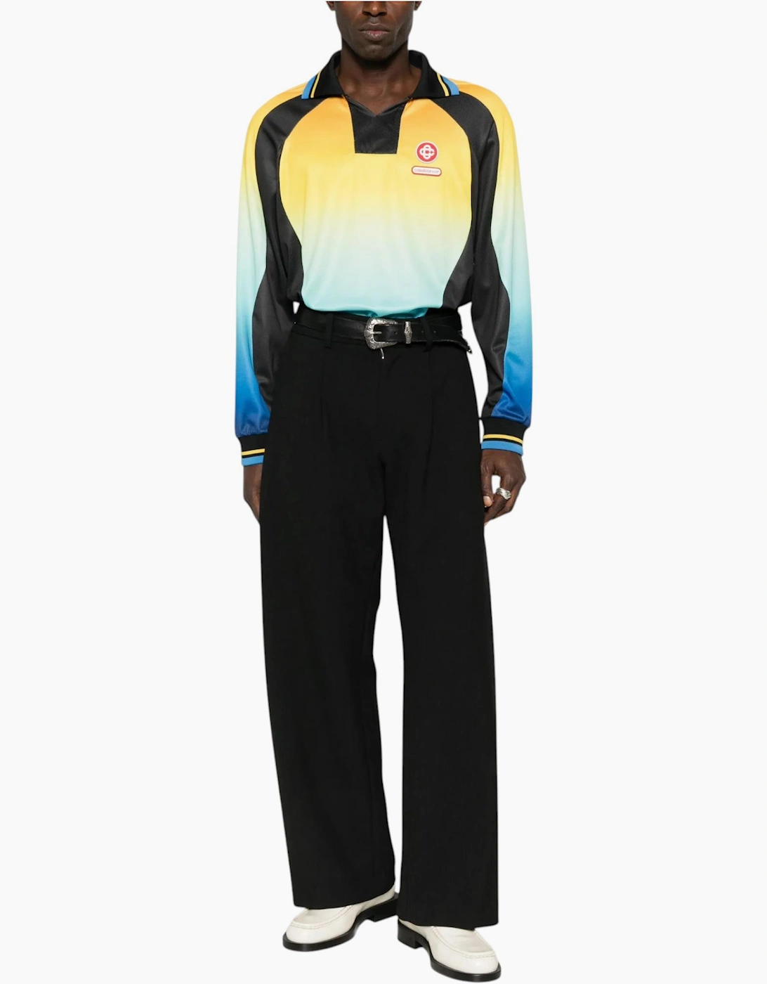Casablanca Gradient Effect T Shirt Full Sleeve Football Top