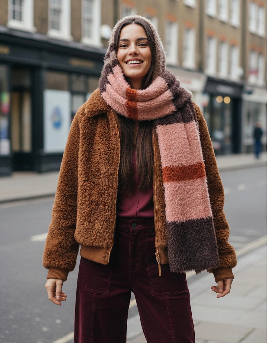 Napoleon Stripe Scarf - Pink Mix