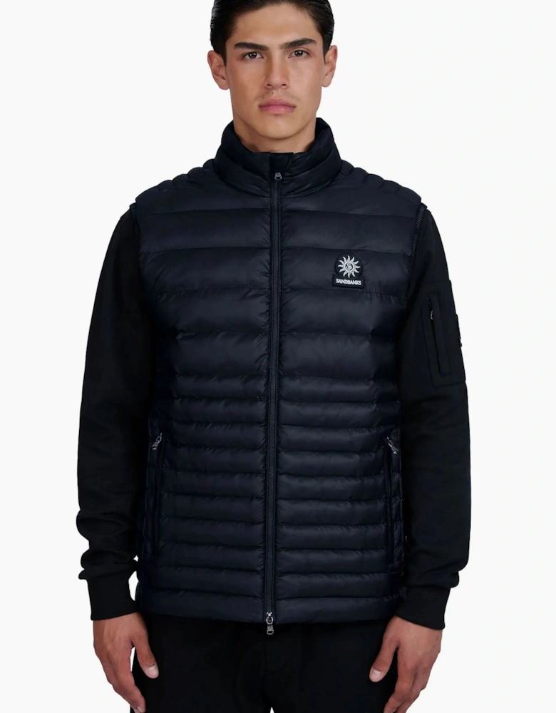 SANDBANKS RIPSTOP MICRO PUFFER GILET NAVY