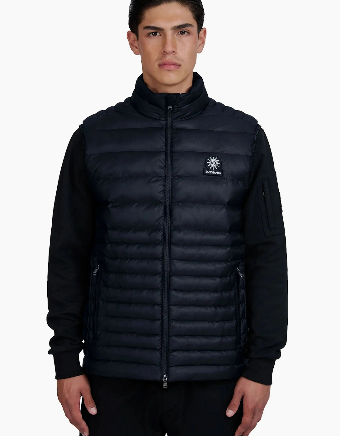 SANDBANKS RIPSTOP MICRO PUFFER GILET NAVY