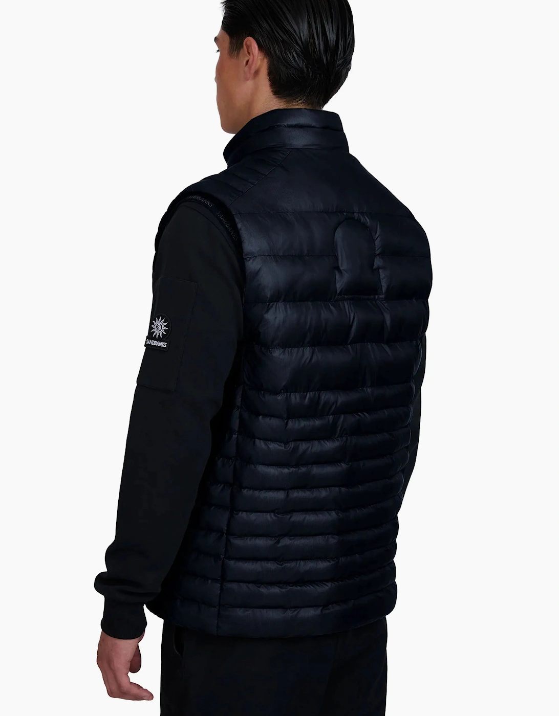 SANDBANKS RIPSTOP MICRO PUFFER GILET NAVY