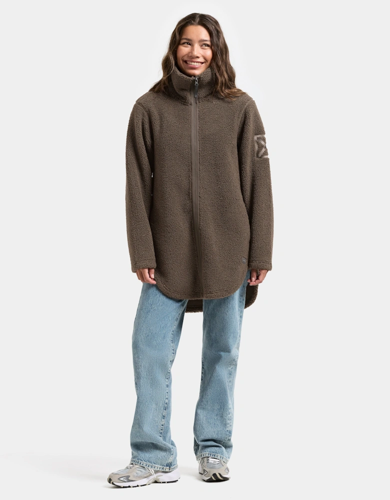 Didriksons Womens Umi Full Zip Fleece 4 - Dark Mocha F11