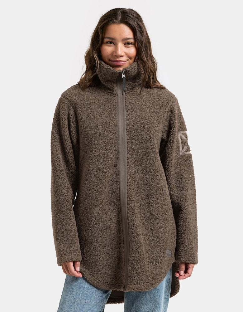 Didriksons Womens Umi Full Zip Fleece 4 - Dark Mocha F11