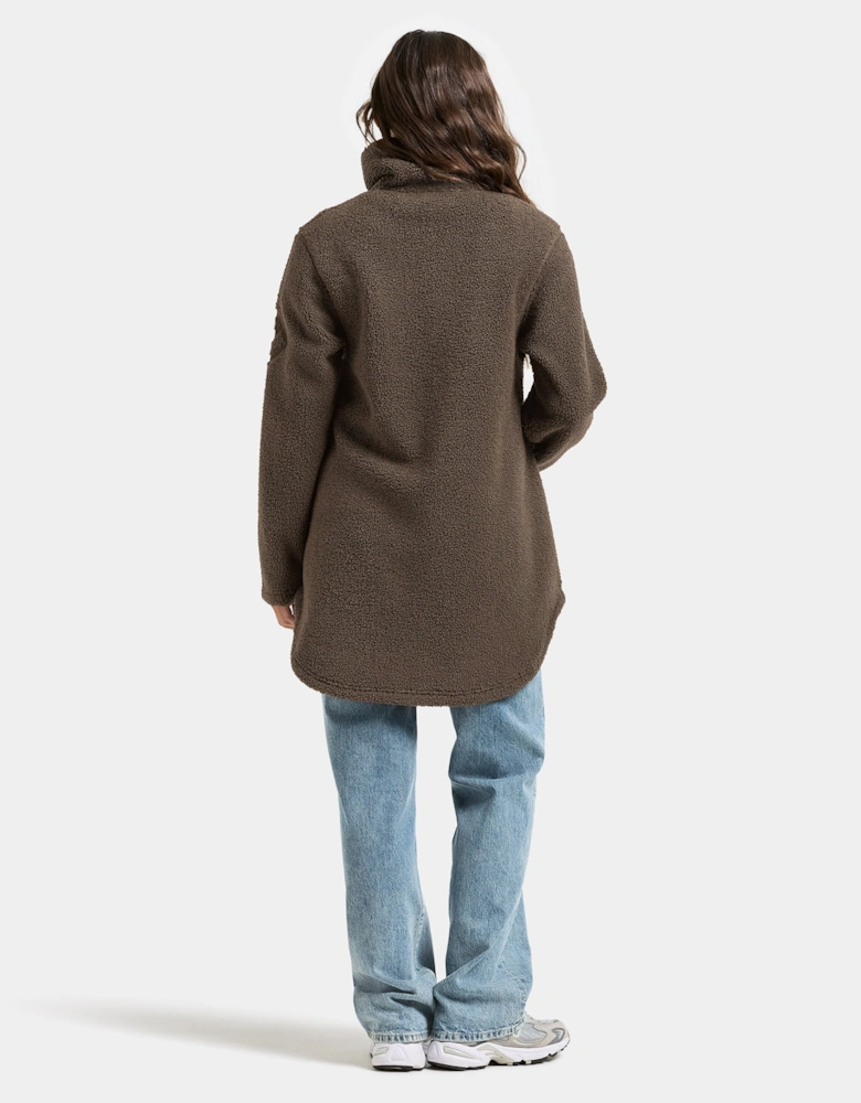 Didriksons Womens Umi Full Zip Fleece 4 - Dark Mocha F11