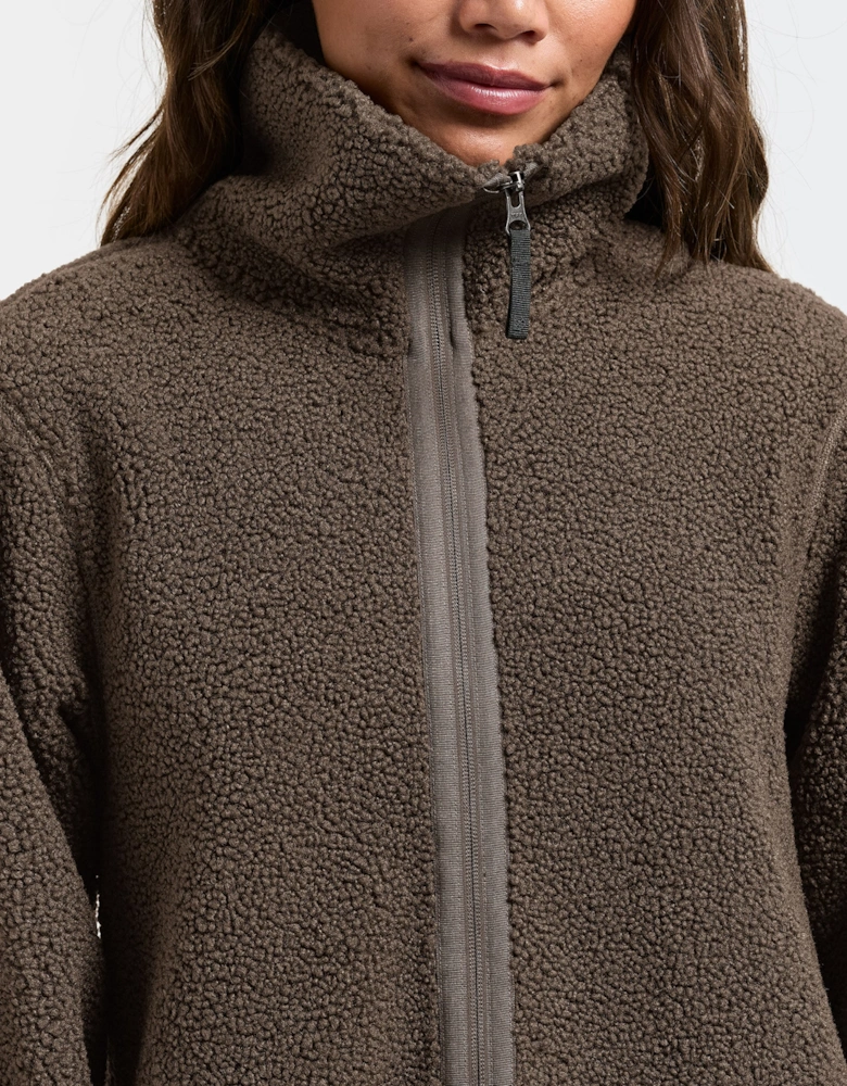 Didriksons Womens Umi Full Zip Fleece 4 - Dark Mocha F11