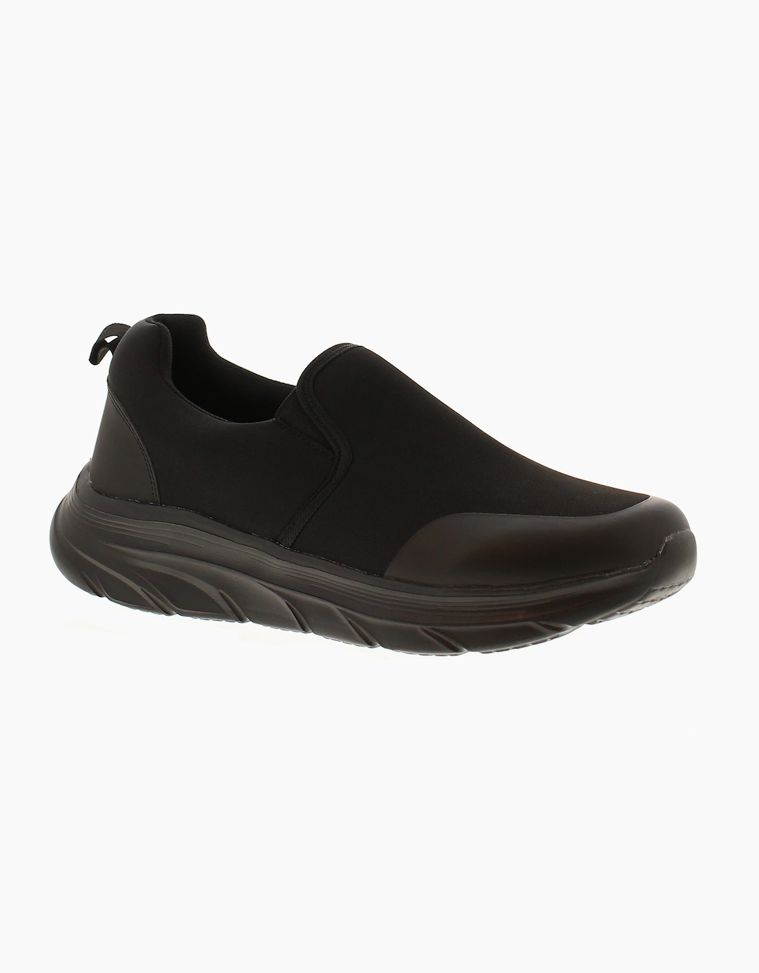 Focus Mens Trainers Jersey Textile Upper Wilkie Slip On black UK Size
