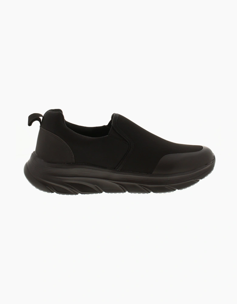 Focus Mens Trainers Jersey Textile Upper Wilkie Slip On black UK Size