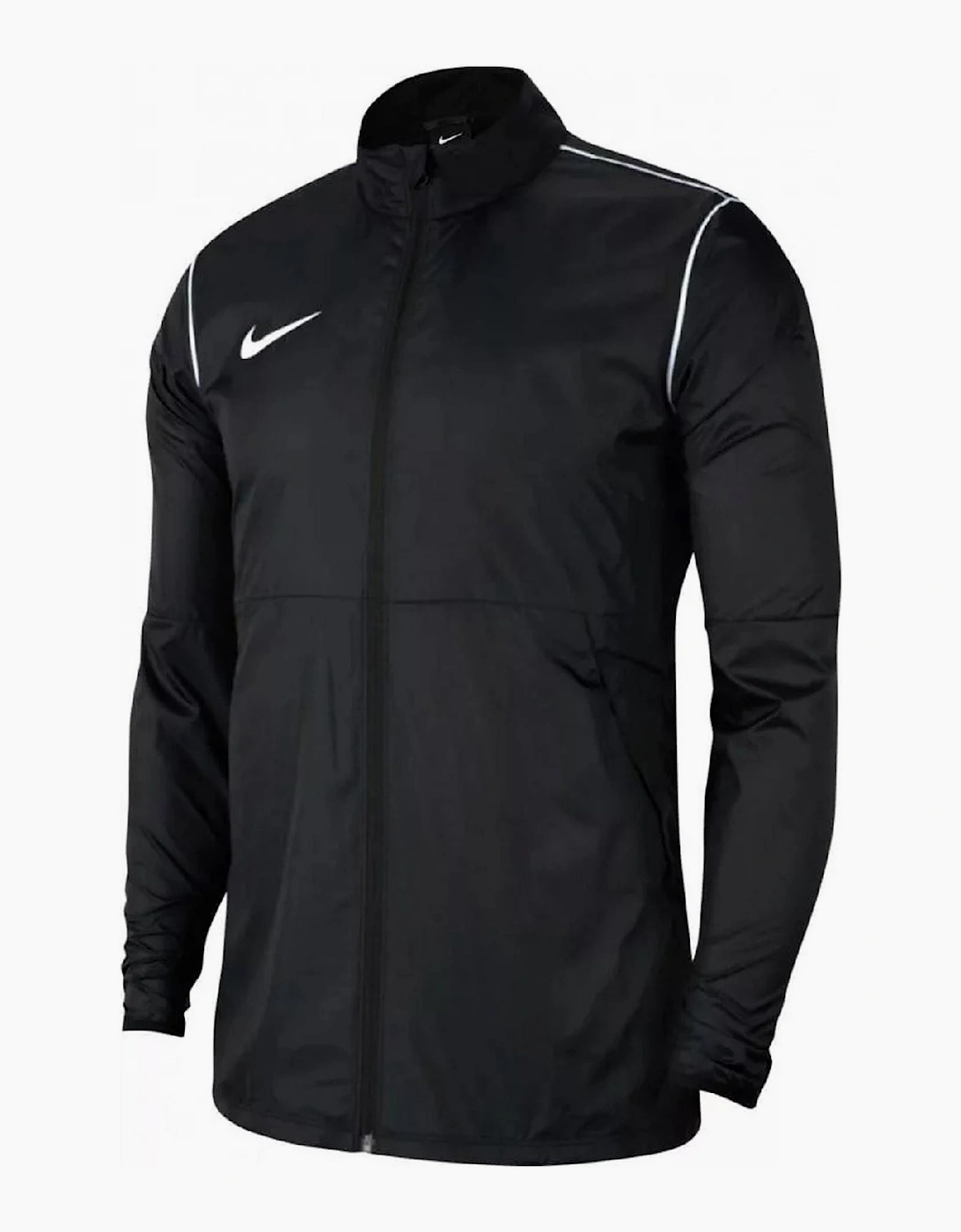 Solid Patterned Zip Neck Rain Jacket