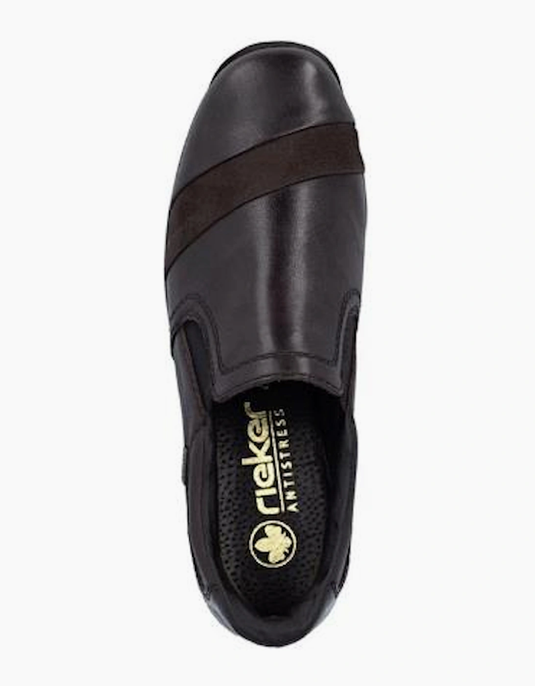 Rieker Ladies Shoes 44296-25 slip on waterproof shoe in Brown