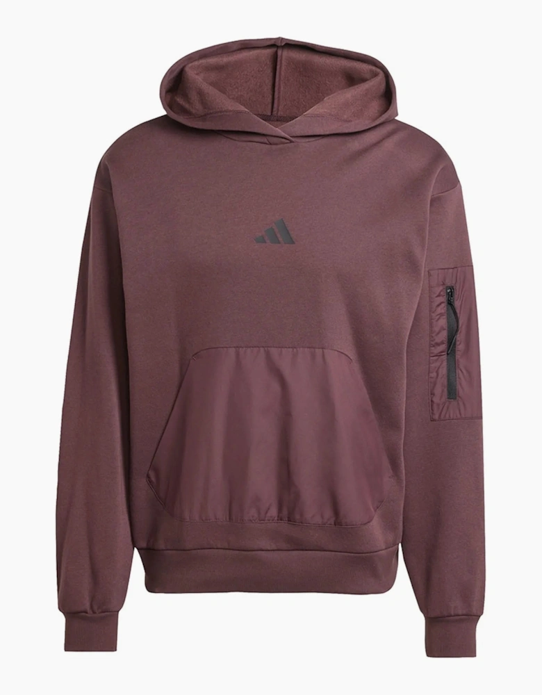 Adidas Fleece Hoodie Dark Burgundy
