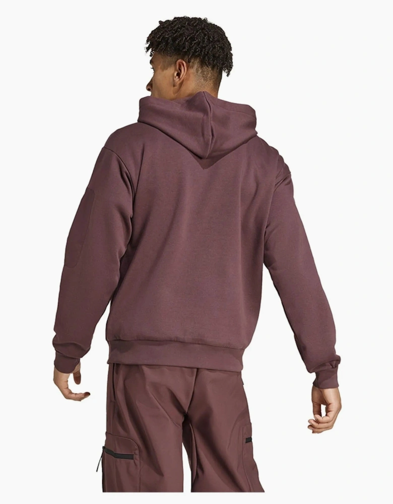 Adidas Fleece Hoodie Dark Burgundy