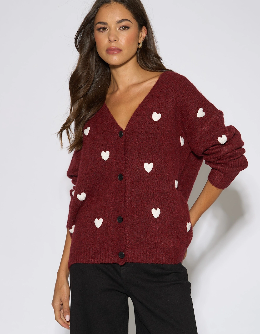 Mulberry Mini Heart Knit Cardigan