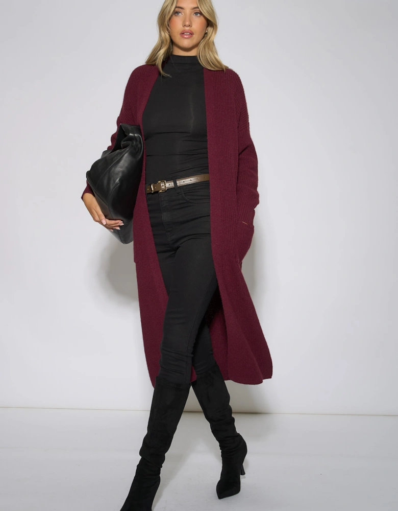 Mulberry Edge To Edge Longline Knit Cardigan