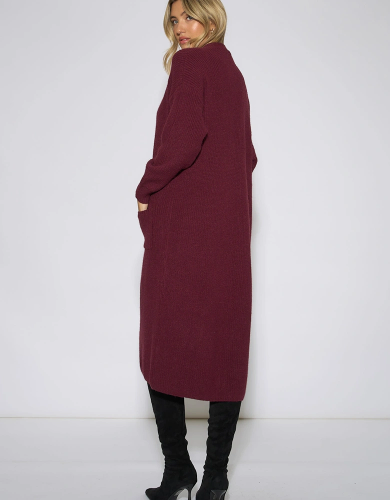 Mulberry Edge To Edge Longline Knit Cardigan