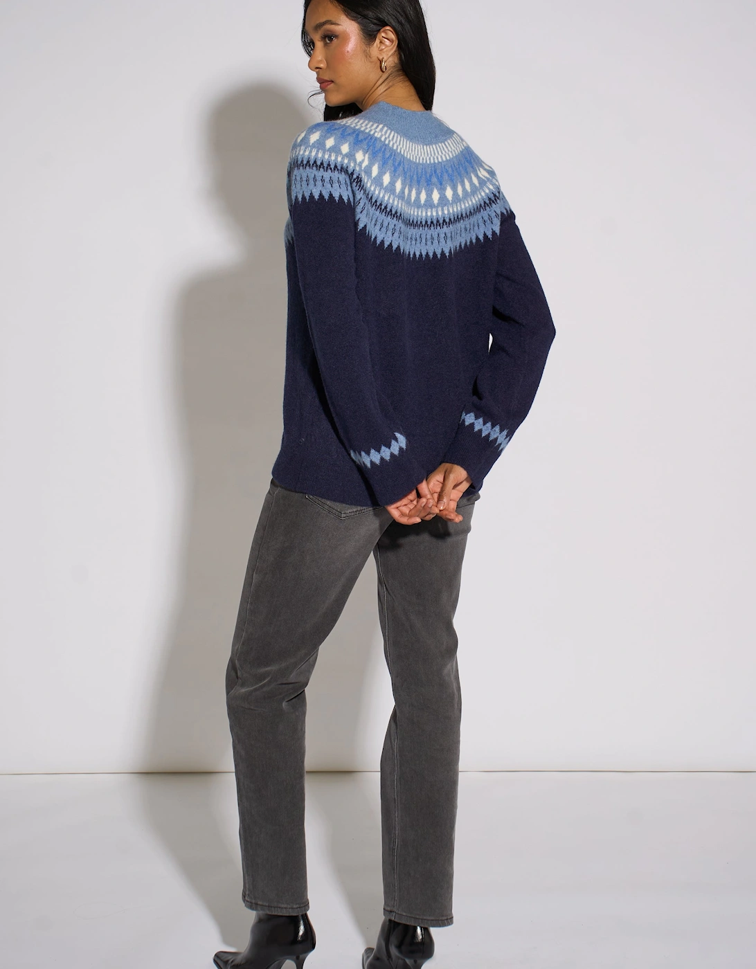Blue Fair Isle Knit Jumper