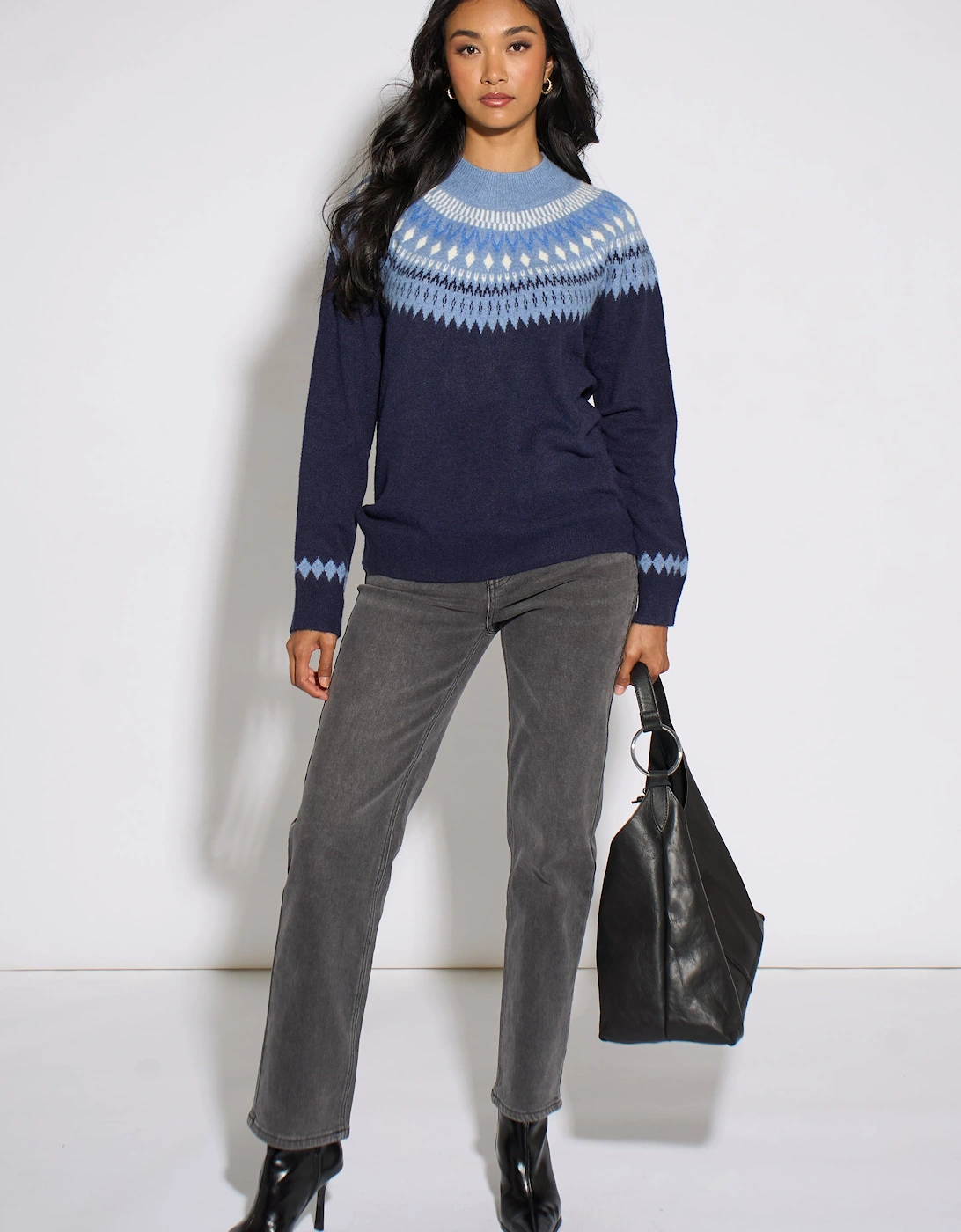 Blue Fair Isle Knit Jumper