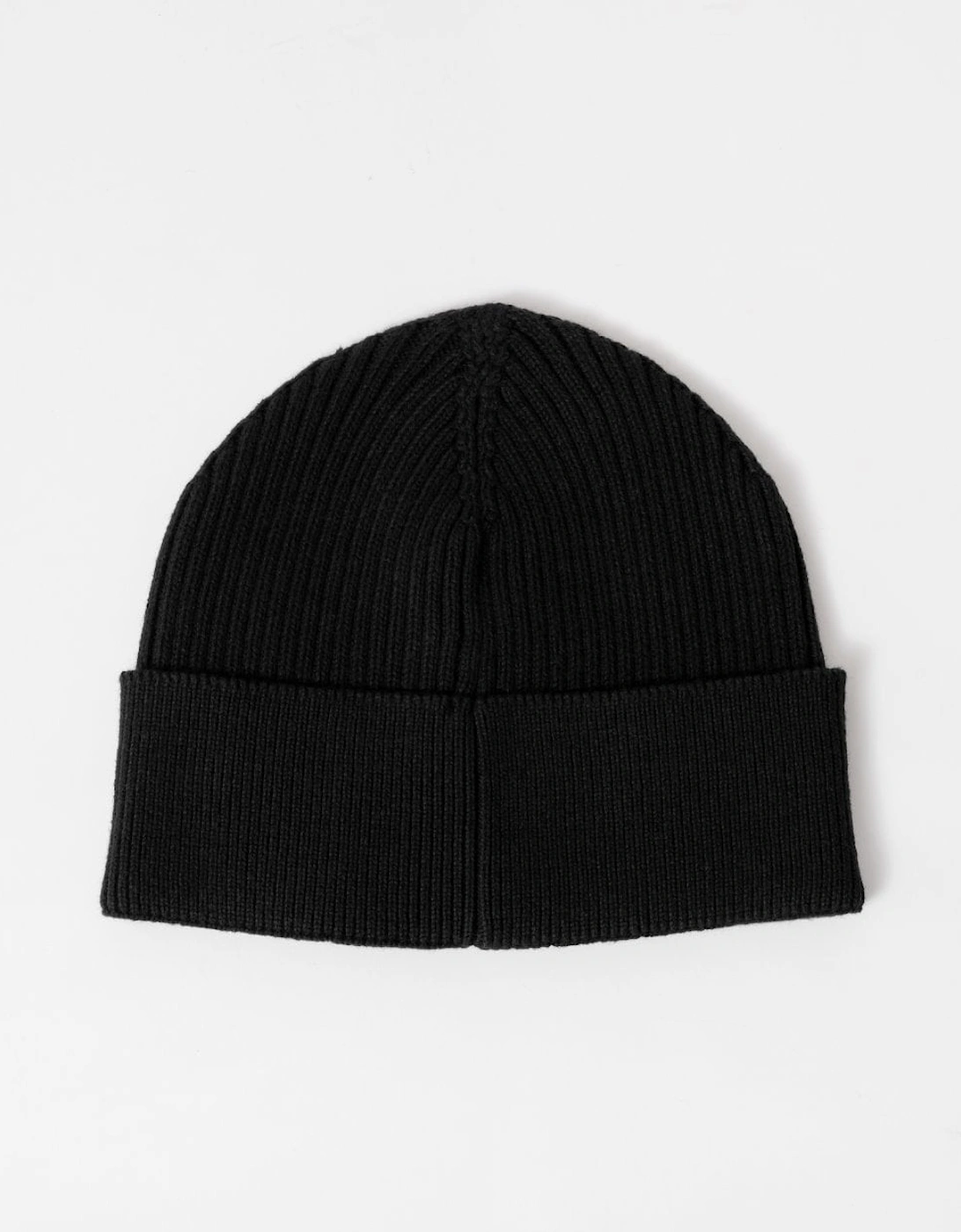 BOSS Orange Magico R Mens Cotton and wool beanie with signature stripe detail - Black 001