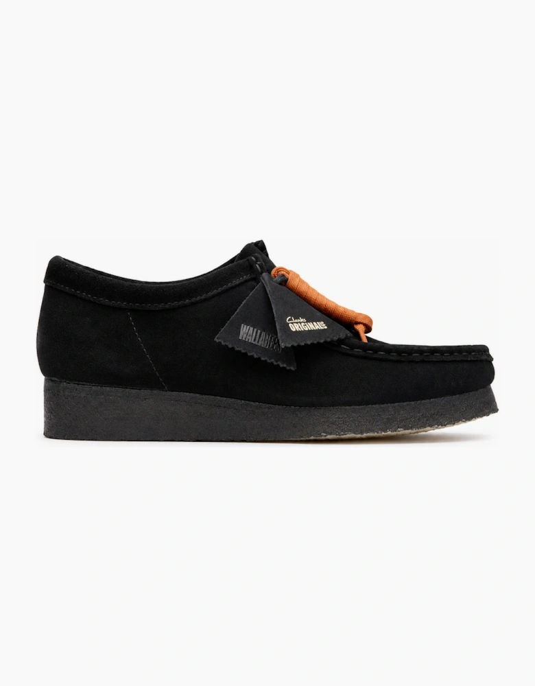 Clarks Originals Wallabee Shoes Black Suede