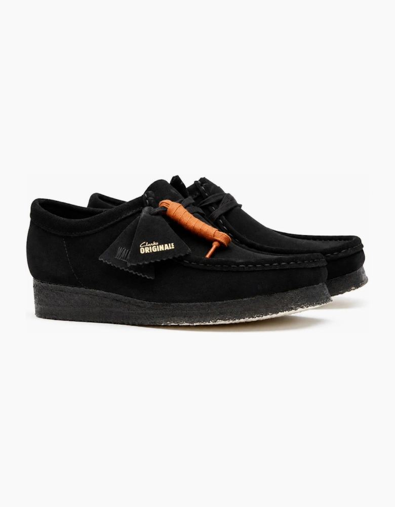 Clarks Originals Wallabee Shoes Black Suede