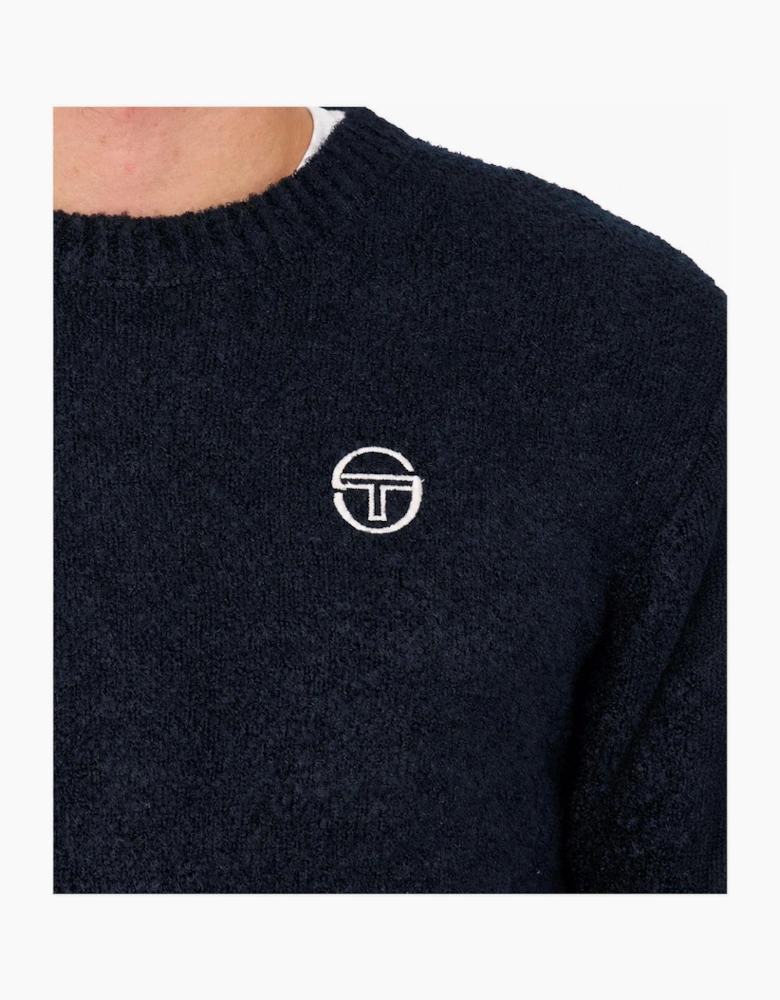 Sergio Tacchini Caputo Crew Neck Knitted Jumper Maritime Blue