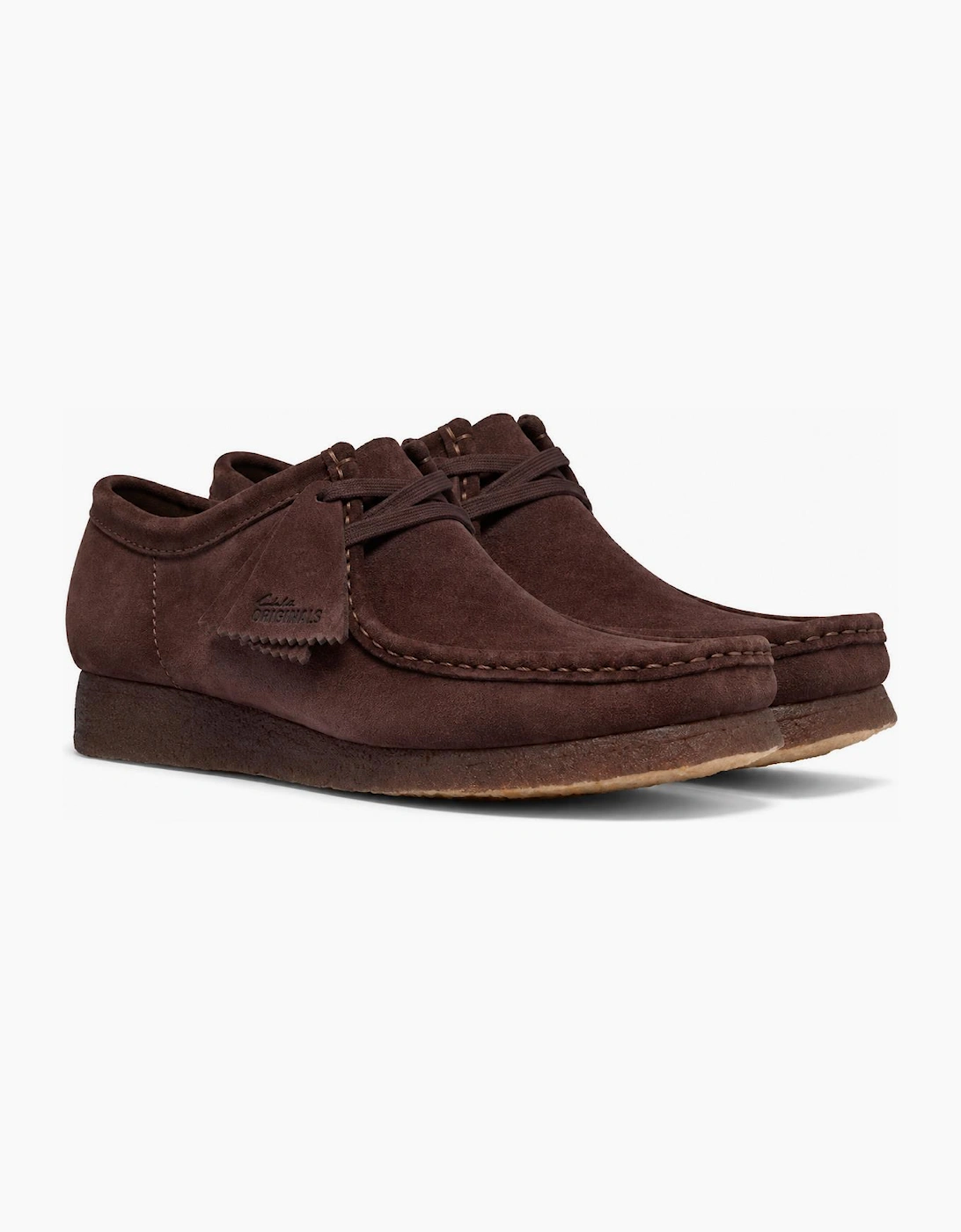 Clarks Originals Wallabee Shoes Chocolate Suede