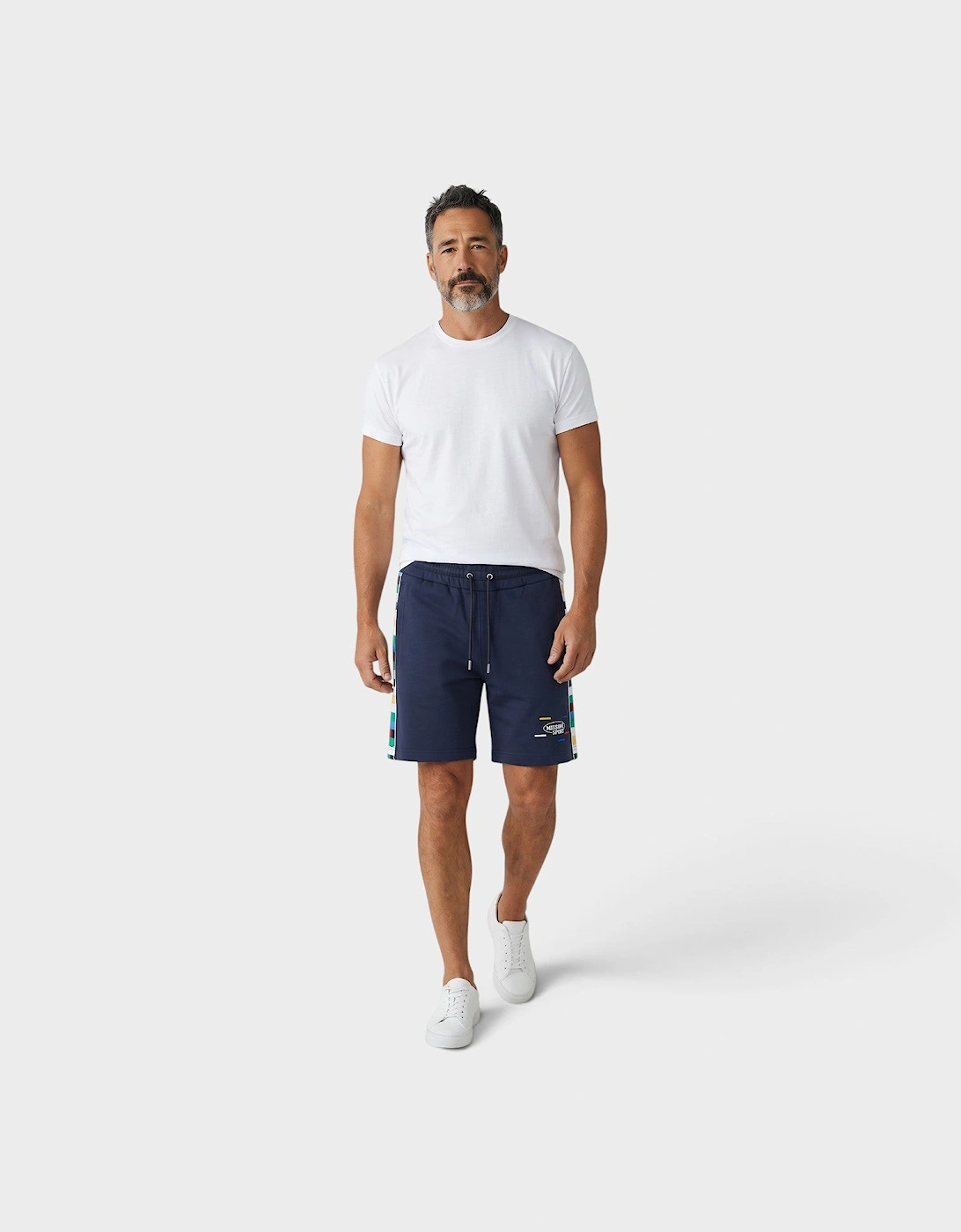 Logo Knitted Band Jersey Shorts Navy Multicolour