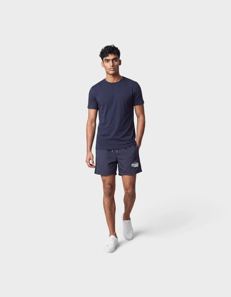 Embroidered Logo Shorts Blue