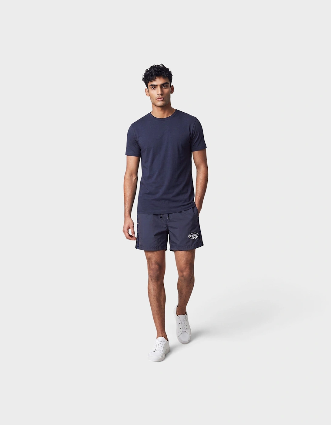 Embroidered Logo Shorts Blue