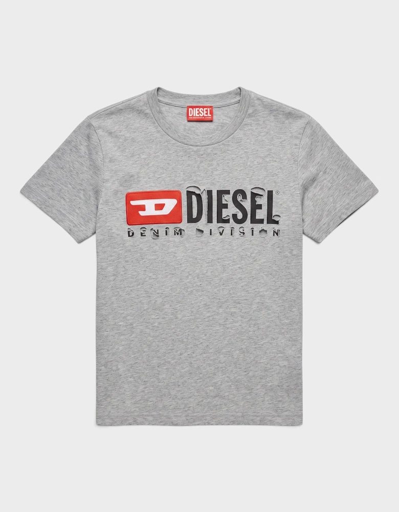 Logo T-Just Divstroyed T-Shirt Grey