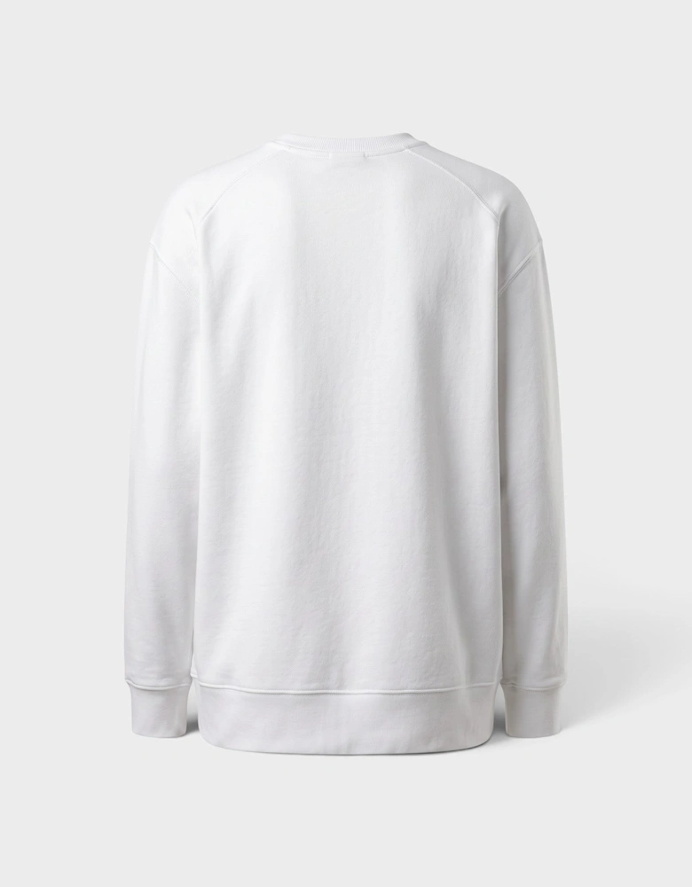 Logo Cotton Sweatshirt White Multicolour