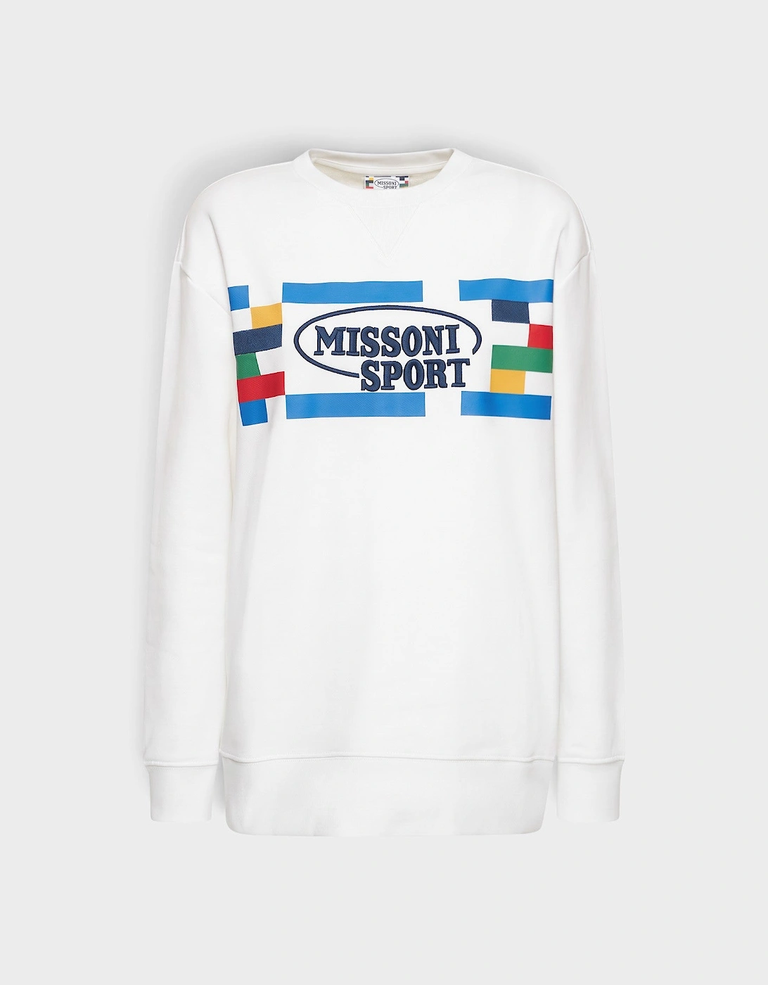Logo Cotton Sweatshirt White Multicolour