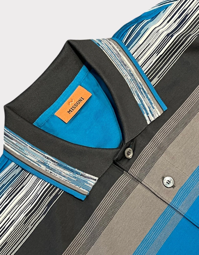 Short Sleeve Polo Blue Tones