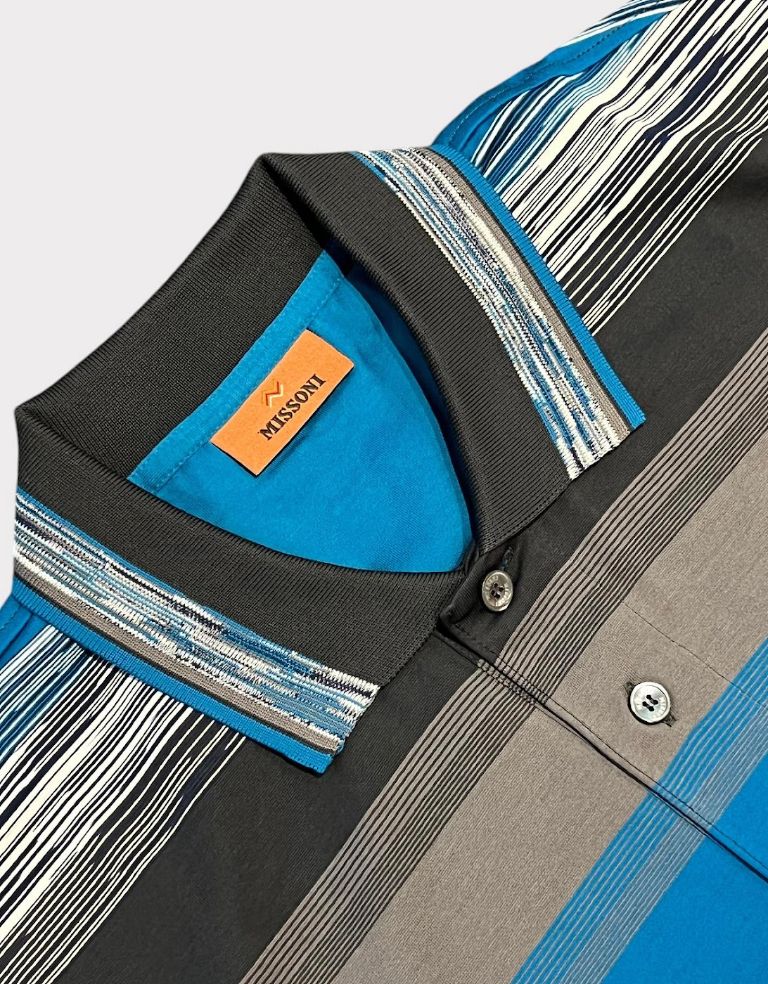Short Sleeve Polo Blue Tones
