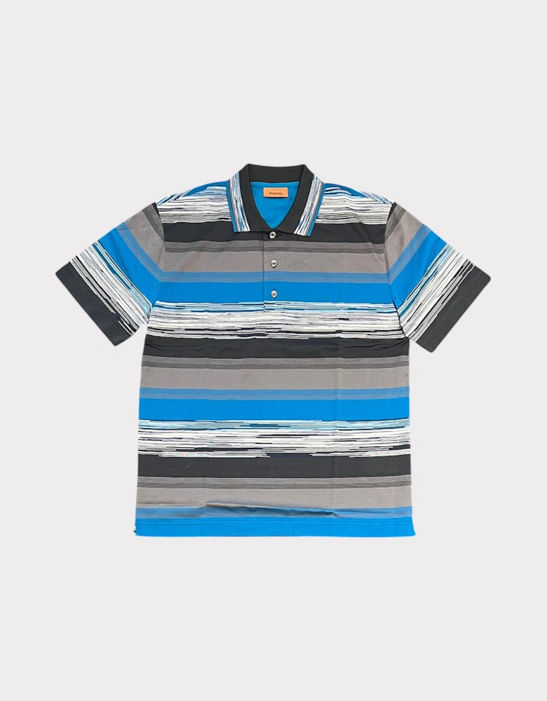 Short Sleeve Polo Blue Tones