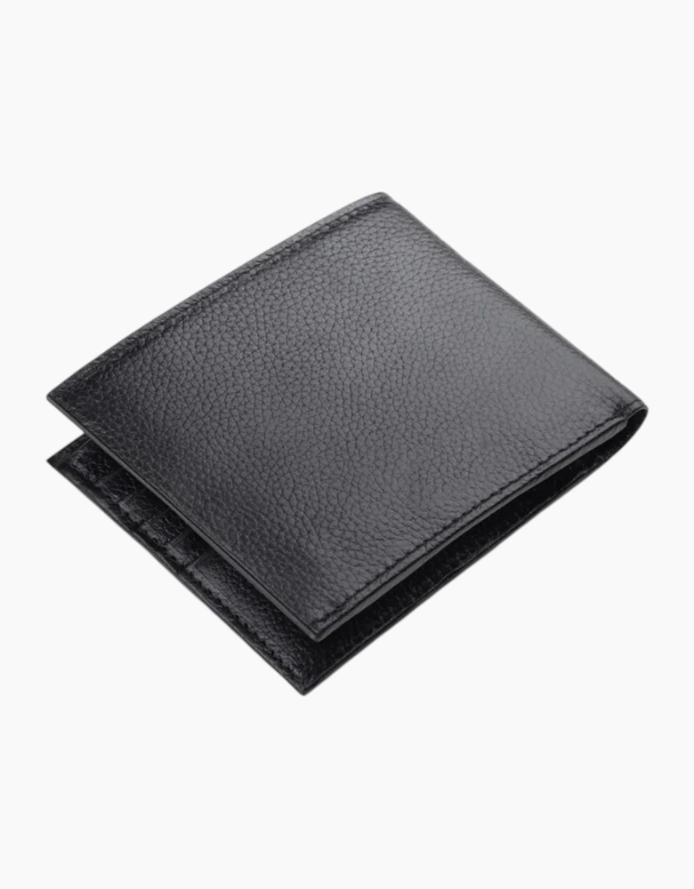 Hugo Boss Mens Genuine Leather Wallet Bold Bifold Credit Card Holder Black