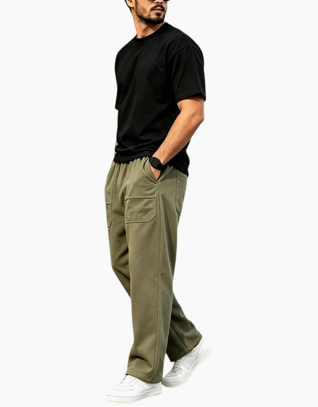Rick Owens DRKSHDW Mens Classic Cargo Drawstring Pant Olive