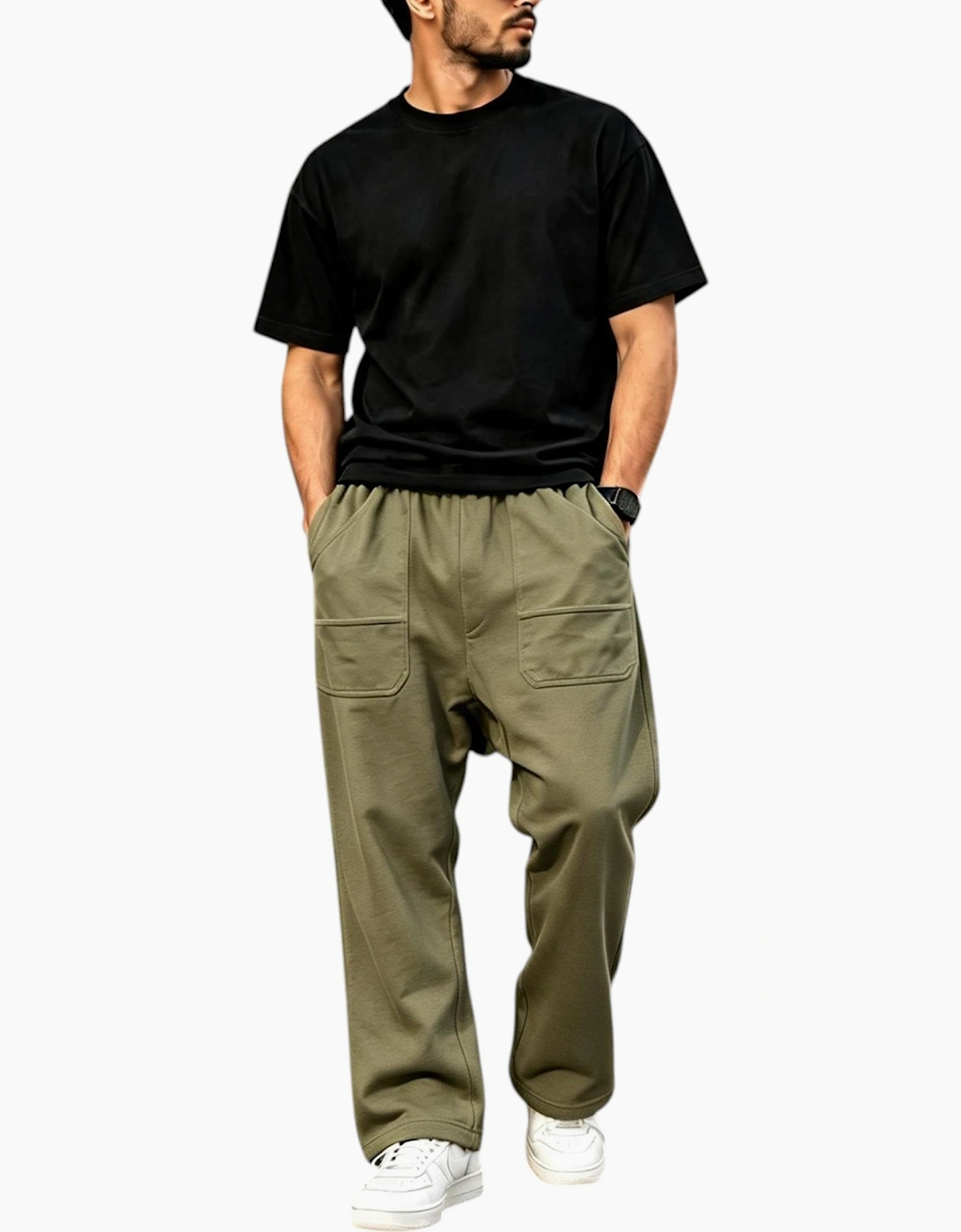 Rick Owens DRKSHDW Mens Classic Cargo Drawstring Pant Olive