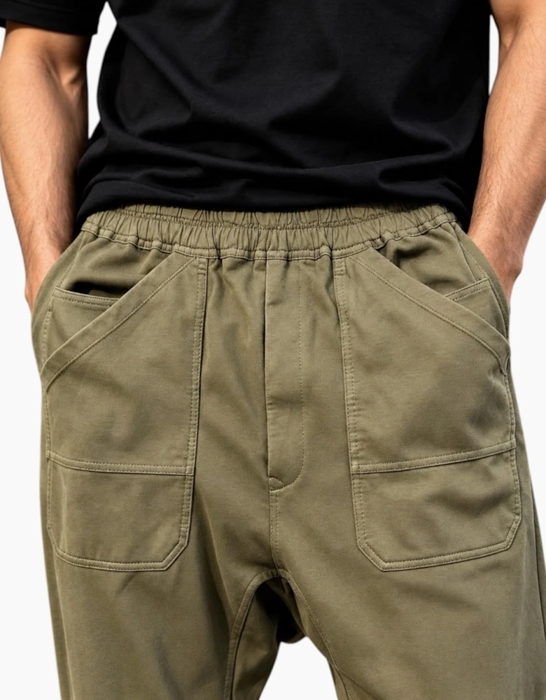 Rick Owens DRKSHDW Mens Classic Cargo Drawstring Pant Olive