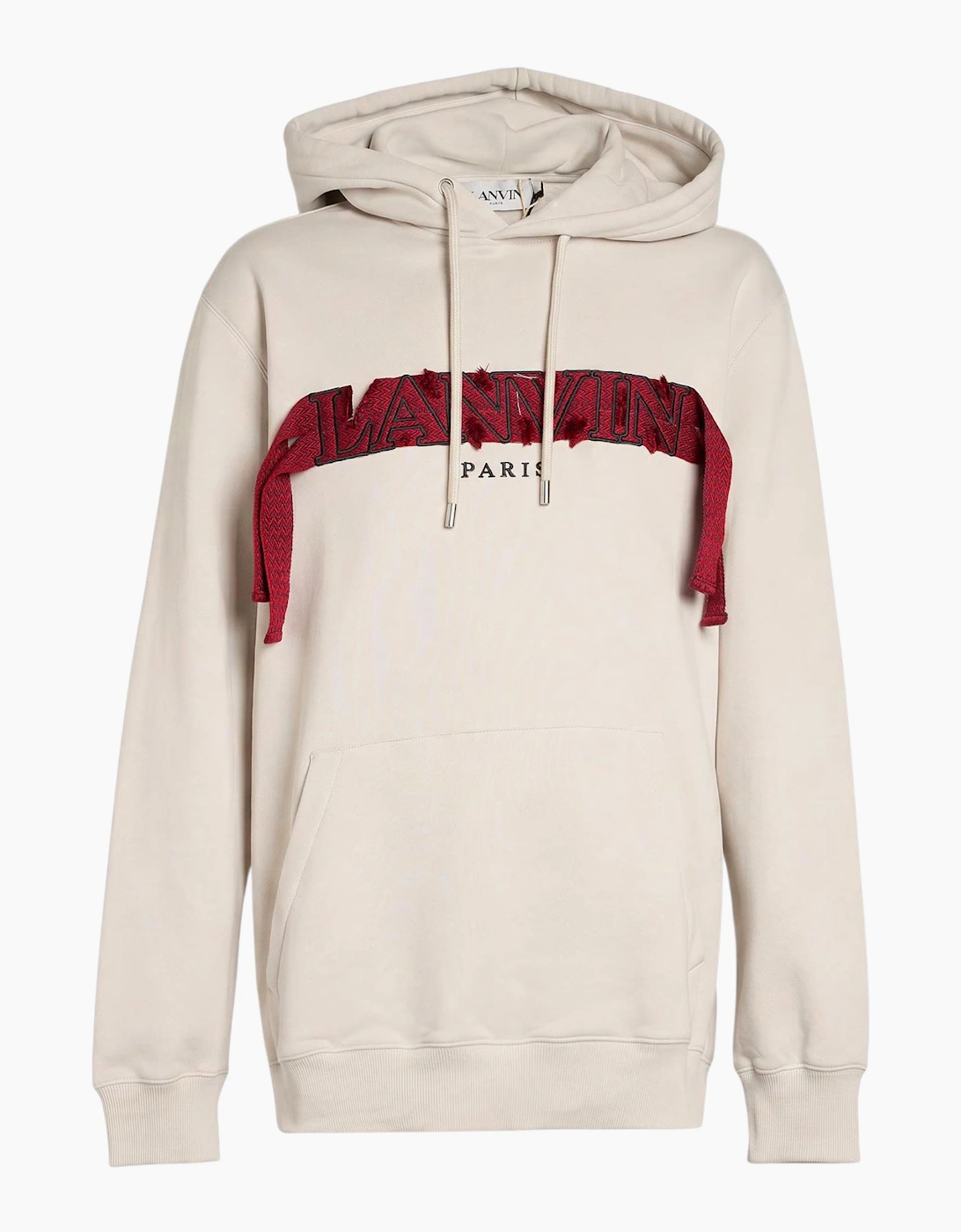 Lanvin Mens Oversized Logo Applique Hoodie Classic Pullover