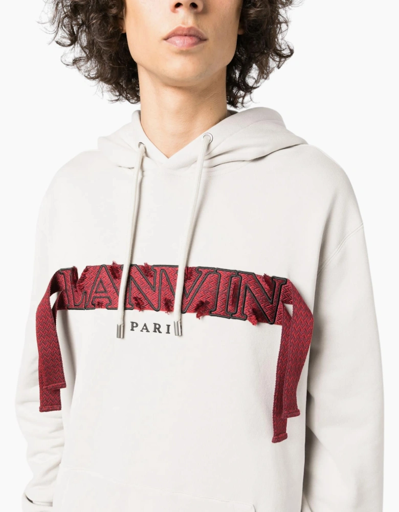Lanvin Mens Oversized Logo Applique Hoodie Classic Pullover