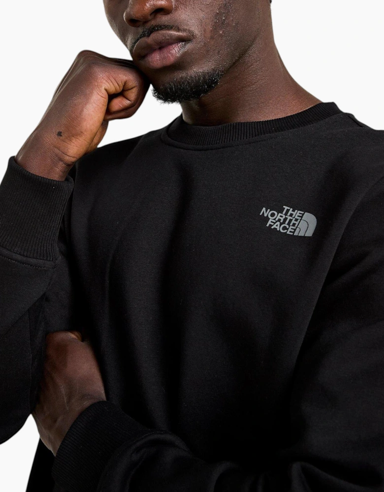 The North Face Mens Tracksuit M Outline Crew Sweatshirt Fleece Jogger Sportswear Black