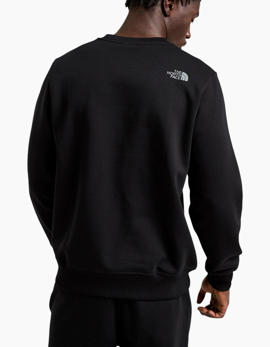 The North Face Mens Tracksuit M Outline Crew Sweatshirt Fleece Jogger Sportswear Black