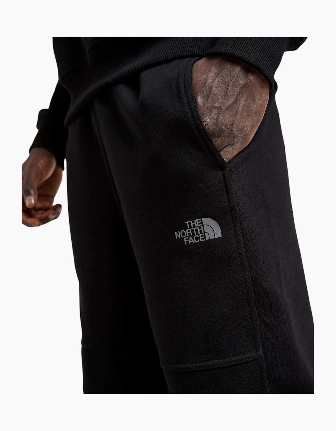 The North Face Mens Tracksuit M Outline Crew Sweatshirt Fleece Jogger Sportswear Black