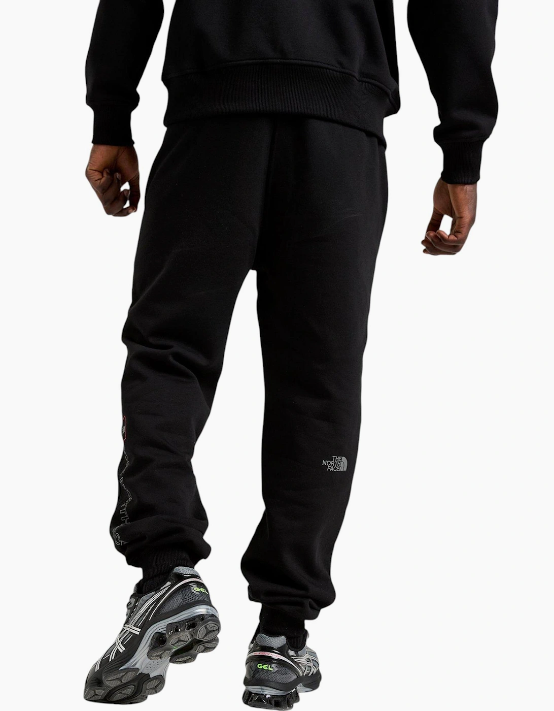 The North Face Mens Tracksuit M Outline Crew Sweatshirt Fleece Jogger Sportswear Black
